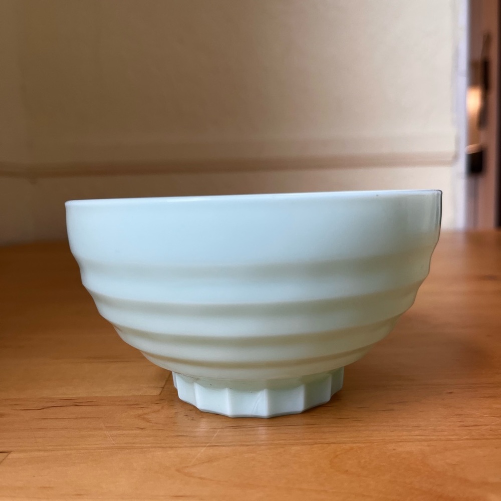 Vintage French Art Deco Style Mint Green Bowl